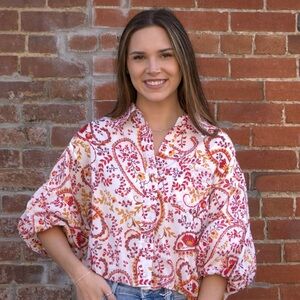 Elara Balloon Sleeve Top